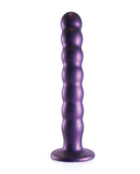 Shots Ouch 8 Inch Beaded G-spot Dildo - Metallic Purple