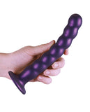 Shots Ouch 8 Inch Beaded G-spot Dildo - Metallic Purple