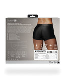 Shots Ouch Vibrating Strap On Boxer - Black M/l