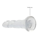 Shots RealRock Crystal Clear 7" Rippled Dildo  - Transparent