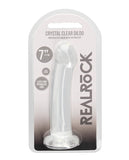 Shots RealRock Crystal Clear 7" Dildo  - Transparent