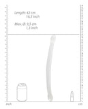 Shots RealRock Crystal Clear 17" Double Dildo  - Transparent