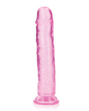 Shots RealRock Realistic Crystal Clear 10" Straight Dildo - Pink