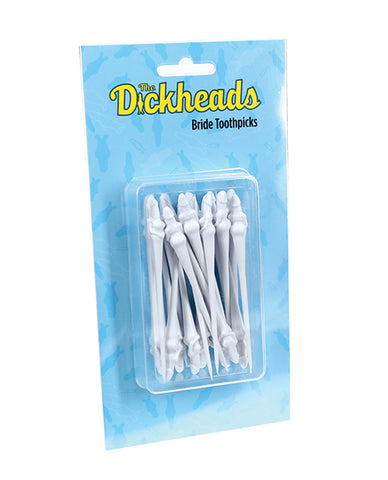 Shots The Dickheads Bride Toothpicks - White
