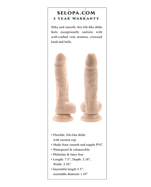 Selopa 6 Inch Lifelike Dildo - Light