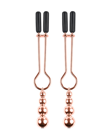 Selopa Beaded Nipple Clamps - Rose Gold