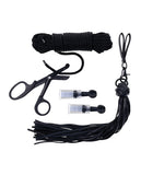 Sportsheets Tied & Twisted Bondage Set - Black