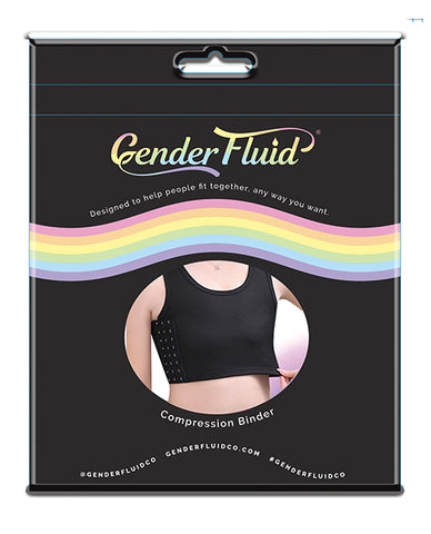 Gender Fluid Chest Compression Binder  - XXL Black