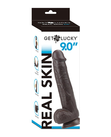 Get Lucky 9.0 Inch Real Skin Series - Dark Brown