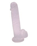 Get Lucky 8.5" Real Skin Glitter Dick - Clear