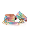 Hello Sexy! Hot Bitch Cuffs & Collar - Iridescent Rainbow