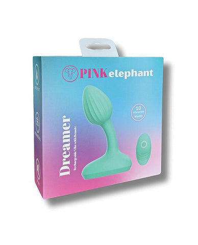 Pink Elephant Dreamer Rechargeable Vibe w/Remote - Aqua
