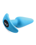 Bang! 21X Vibrating Silicone Butt Plug w/Remote - Blue