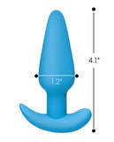 Bang! 21X Vibrating Silicone Butt Plug w/Remote - Blue