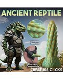 Creature Cocks Stegosaurus Spiky Reptile Silicone Dildo - Teal/gold