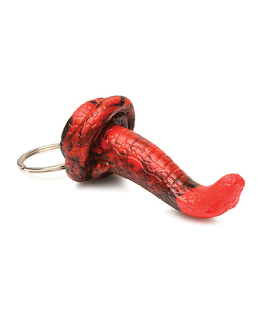 Creature Cocks King Cobra Silicone Key Chain - Black/Red