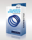 ZOLO Stretchy Silicone Cock Rings - Blue