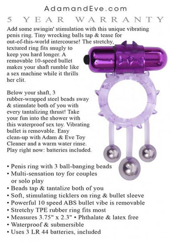 Triple Ball Bangin' Vibrating Ring