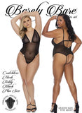 Barely B Crotchless Mesh Teddy Ps Blk