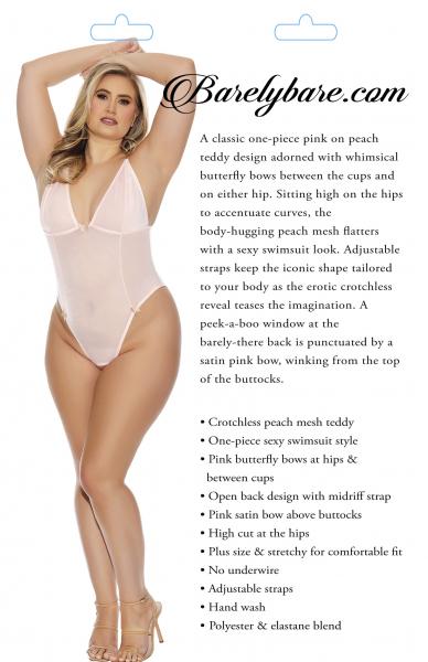 Barely B Crotchless Mesh Teddy Ps Pch