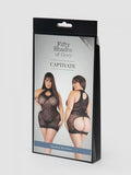 Fifty Shades Captivate Plus Size Black Lace Spanking Mini Dress O/s Queen