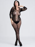 Fifty Shades Captivate Plus Size Black Lace Spanking Bodystocking O/s Queen