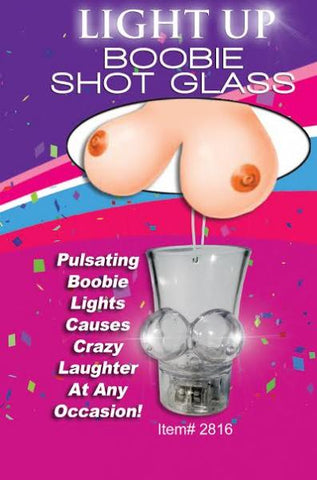 Light Up Boobie Shot Glass with String