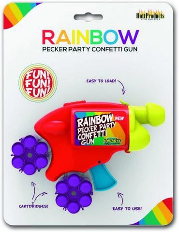 Rainbow Pecker Party Confetti Gun