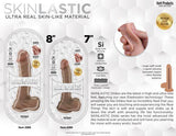 Skinsations Skinlastic Sliding Skin 8in Dildo W/ Suction Base