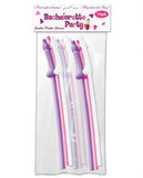Bachelorette Party Pecker Straws Assorted Colors 10 Count