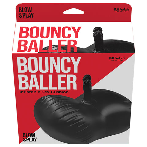 Bouncy Baller Inflatable Cushion with Dildo