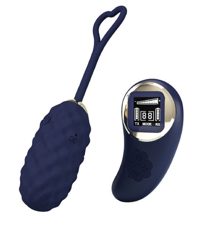 Vivian Remote Control Vibrating Egg - Blue BI-300027W-LED