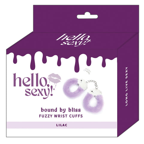 Hello Sexy Bound By Bliss Fuzzy Wrist Cuffs-Lilac