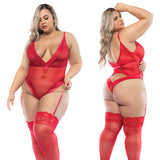 Hello Sexy The Lola Bodysuit-Tiger Lily 1X/2X-Hanging