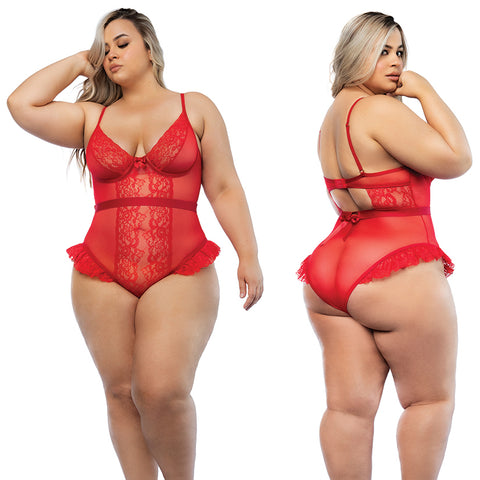 Hello Sexy The Vanessa Bodysuit Curvy-Tiger Lily 1X/2X-Hanging