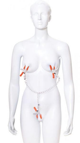 Triple Your Pleasure Nipple & Clitoral Clamps Chain
