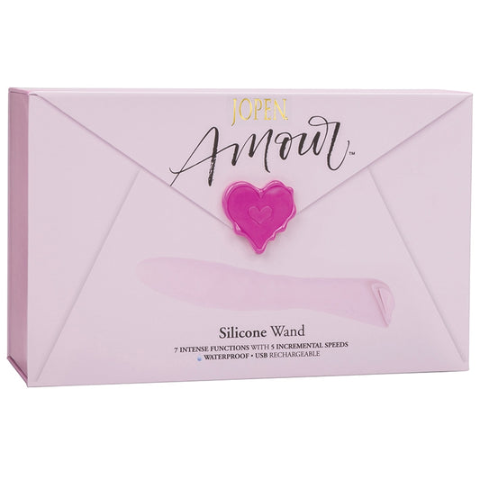 Amour Silicone Wand-Pink 8 Inch