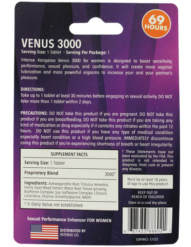 Kangaroo Violet Venus 3000 For Her Sexual Enhancer Pill