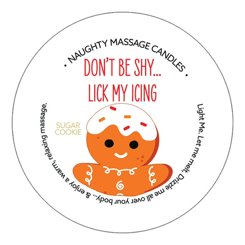 Kama Sutra Naughty Holiday Mini Massage Candle-Lick My Icing Sugar Cookie 1.7oz