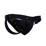 Male Basics Dngeon Cockring Jockstrap Black O/s (hanging)