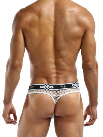 Peep Show Lo Rise Thong White Small/Medium