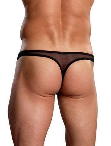 Euro Male Mesh Thong Black S/M