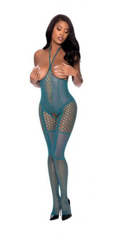 Seamless Cupless Catsuit Teal O/s