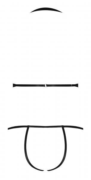 Sassy Cupless & Crotchless Teddy Black L/xl