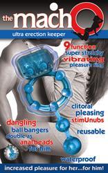 Ultra Erection Keeper Blue Cock Ring
