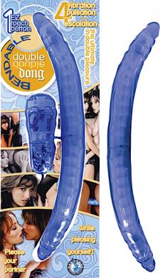 Bendable Double Dong Vibrator Multispeed - Blue