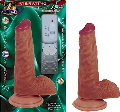 Lifelikes Vibrating Latin Duke Dong 7 inches