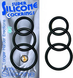 Super Silicone Cockrings - Black