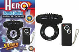 Hero Remote Control Wireless Cock Ring Black