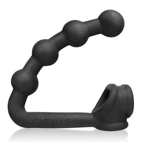 Buttballs Asslock & Cock Sling Oxballs Silicone TPR Blend Black Ice